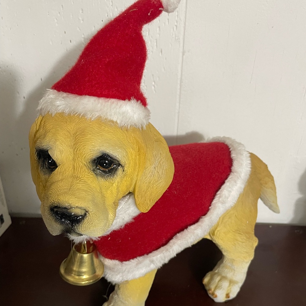 Christmas dog figurine